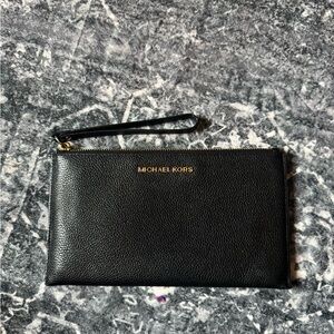 Michael Kors Black Leather Pouch
